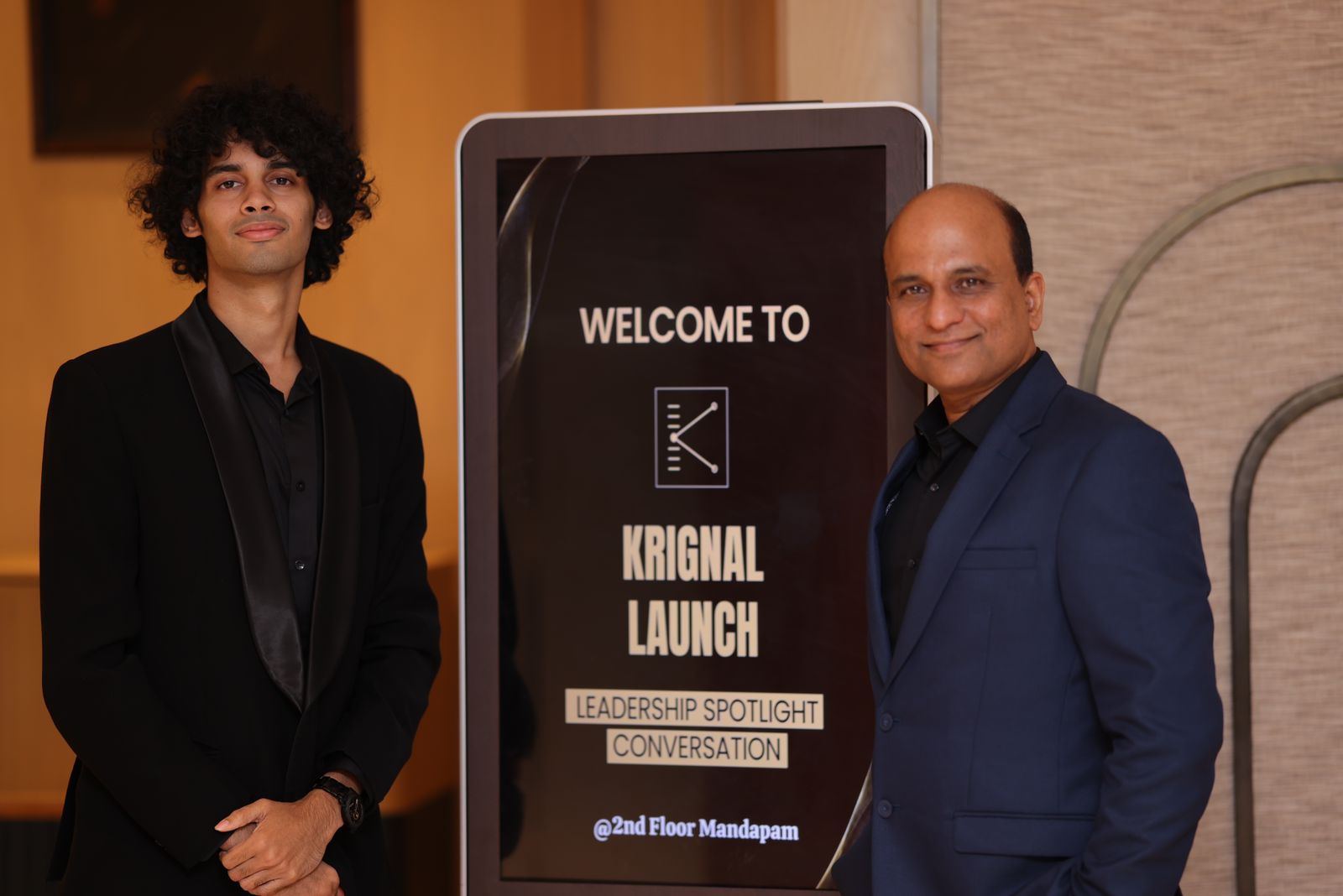 Pranav with Krignal at the Grand Launch
